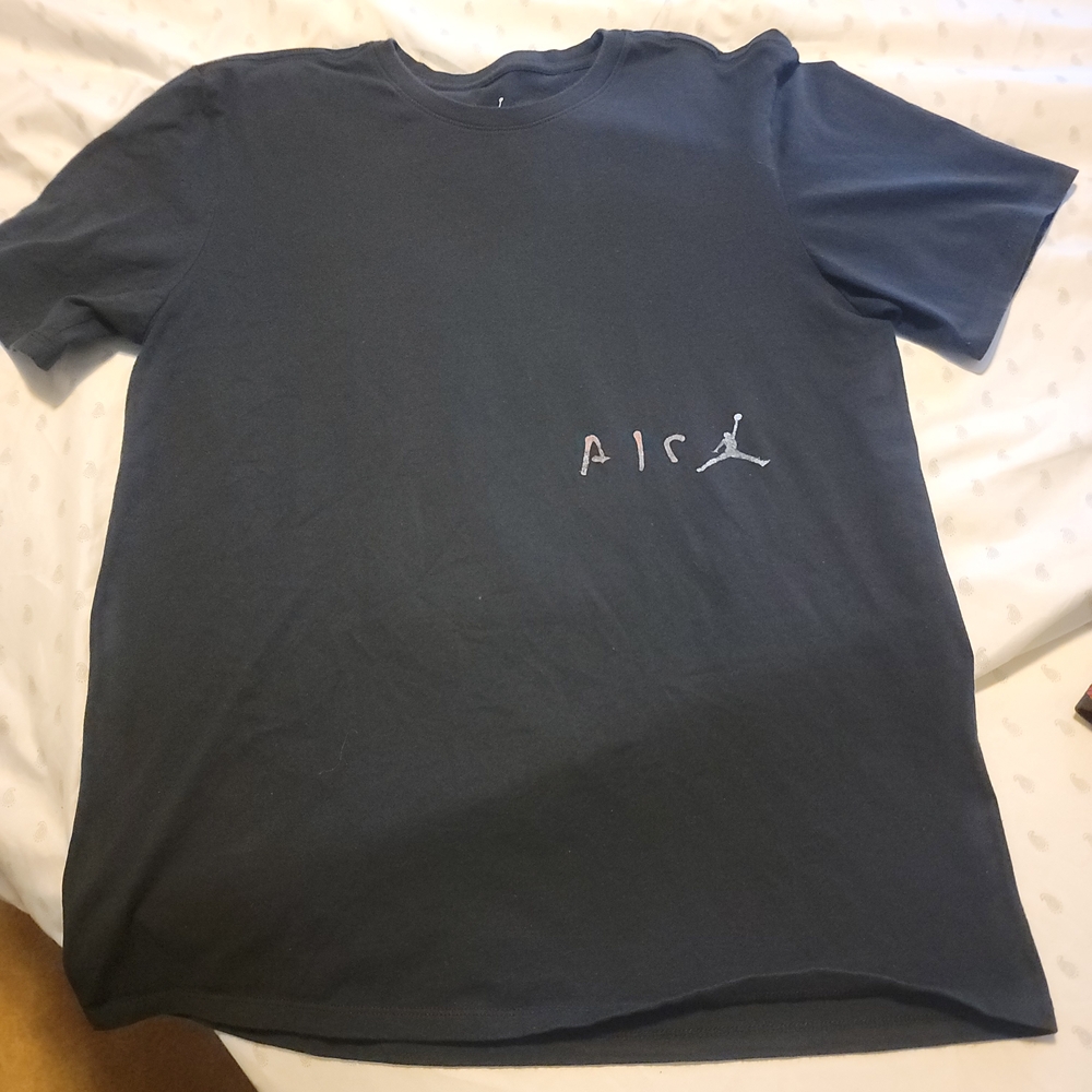Jordan Black Tee with Blue Cactus Jack Design - Picture 8 of 9
